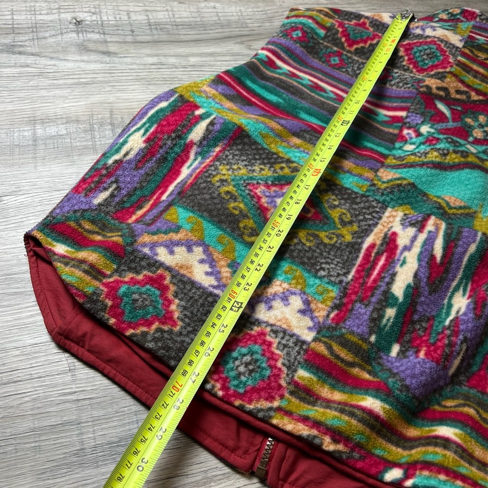 Australia Sportswear Fleece Vest Mens XL Multi Aztec Tribal Geometric Full Zip - Picture 8 of 9
